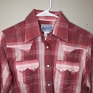 Rockmount Classic Pink Sawtooth Western Shirt - M